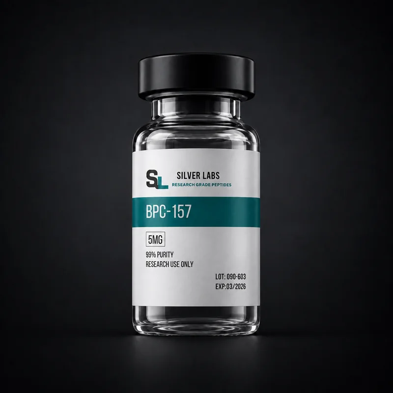 Frasco Silver Labs de BPC-157 5MG para pesquisa