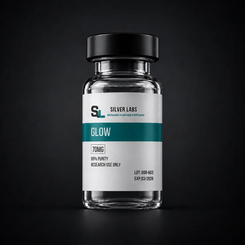 Frasco Silver Labs de Glow 70MG para pesquisa