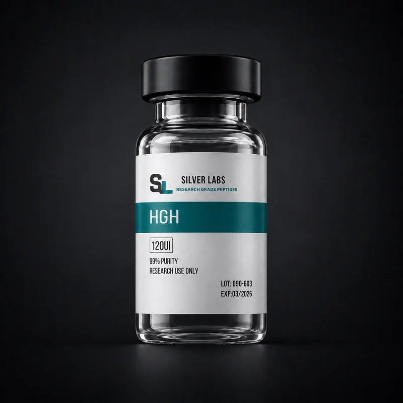 Frasco Silver Labs de HGH 120 UI para pesquisa