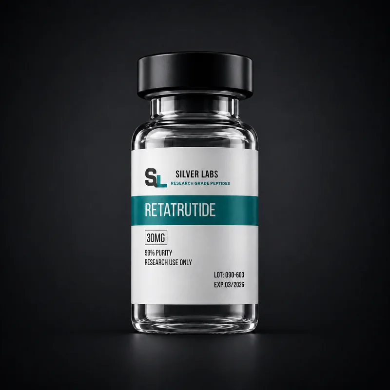 Frasco Silver Labs de Retatrutida 30MG para pesquisa