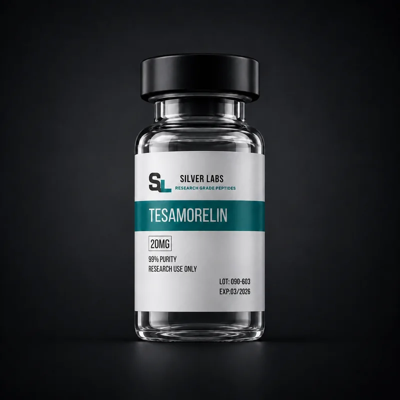 Frasco Silver Labs de Tesamorelin 20MG para pesquisa