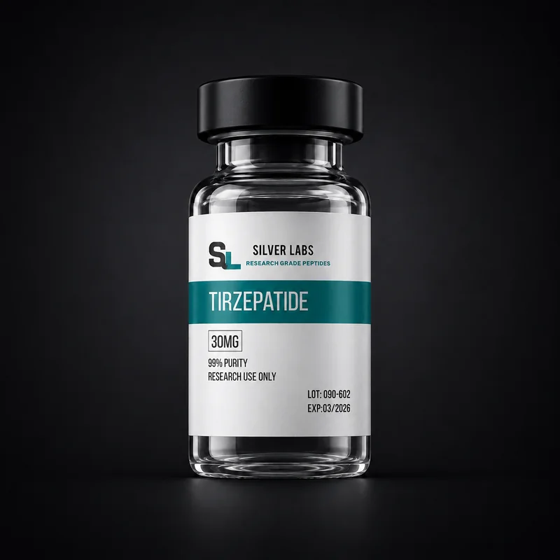 Frasco Silver Labs de Tirzepatida 30MG para pesquisa