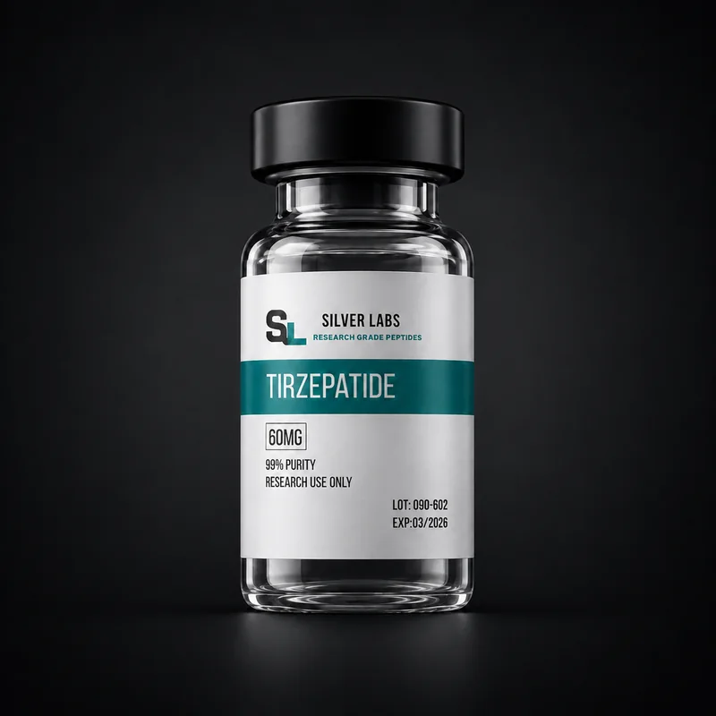Frasco Silver Labs de Tirzepatida 60MG para pesquisa